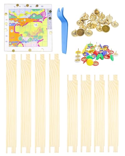 8 Piece of Wooden Canvas Stretcher Bars - Dual Sizes for Seamless Needlepoint Creations, with Tacks, Serving as Prime Stretcher Bars for Needlework Projects, Embroidery Stitch Frame Set - size: (6,8 Inch)-8PCS