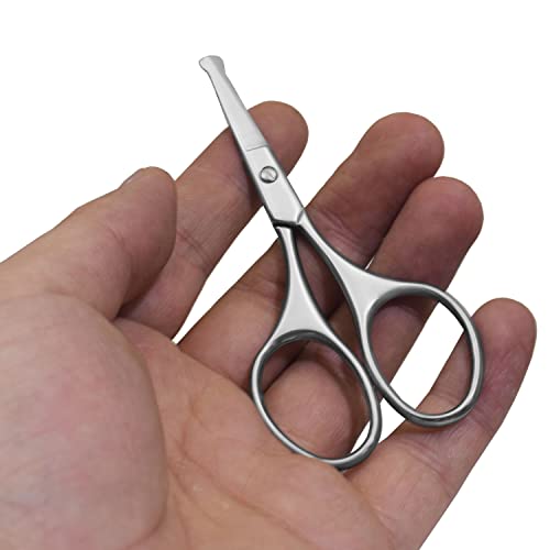 Multicolor Professional Grooming Scissors for Facial Hair Removal - color: Silver Set D