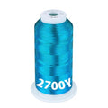 Simthread 2700 Yards Metallic Embroidery Machine Thread - Diamond Blue MS-009, 40wt High-Sheen King Spool, Smooth Running & Break Resistant for Commercial & Home Embroidery Machines - color: Diamond Blue MS-009