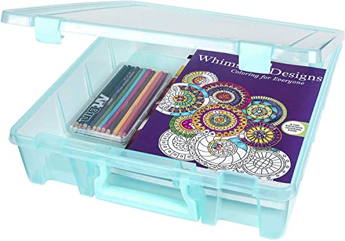 ArtBin Super Satchel 1-Compartment Craft Storage Box, Aqua - color: Aqua, size: 1 Pack