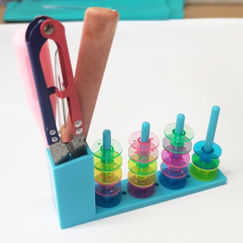 HONEYSEW Magnetic Bobbin Holder – Thread and Bobbin Organizer for Machine Sewing Magnetic Adsorption Bobbin Organizer Multifunctional Storage Box