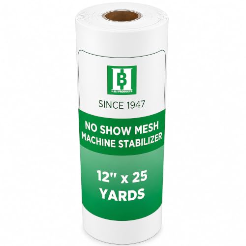 HBI No Show Mesh Embroidery Stabilizer Roll, Cut Away, 12 in x 25 yd - size: 12" x 25 yd