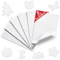 White Soft Felt Sheets for Crafts, 9" x 12", 1.6mm Thick, 6 Pcs - color: White