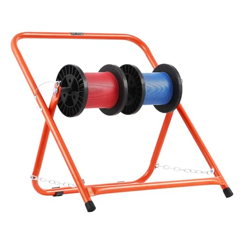 VEVOR Cable Caddy, Heavy Duty Steel Frame, Spool Holder for Electrical Wires, Portable Wire Dispenser for Up to 20 in Diameter Spools, 100 lbs Capacity for Cable Reels, Electrical Industrial Retail - style: Cable Caddy
