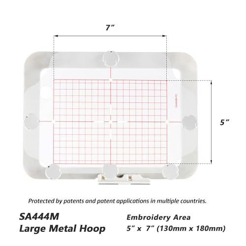 Sew Tech Magnetic Embroidery Hoop for Brother, 5x7in 130x180mm Round SA444 - color: 5"x7" - SA444M