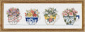 Janlynn Counted Cross Stitch Kit, Row of Teacups, By the yard