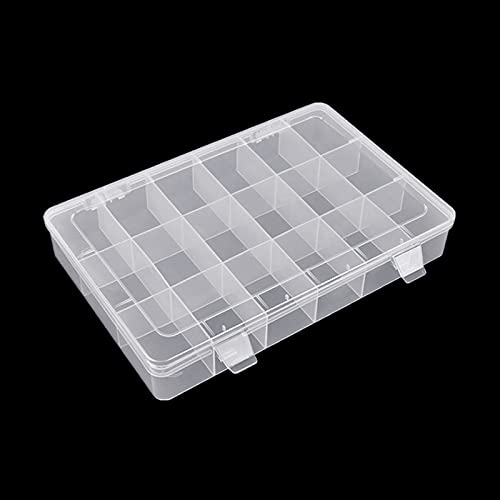 Floss Organizer Storage Box With 18 Compartments & 100 Bobbins, Clear, 10.5"