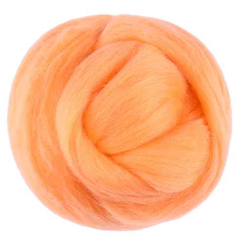 3.53oz Needle Felting Wool Roving Wool for Felting Wool Felting Supplies - color: dark orange