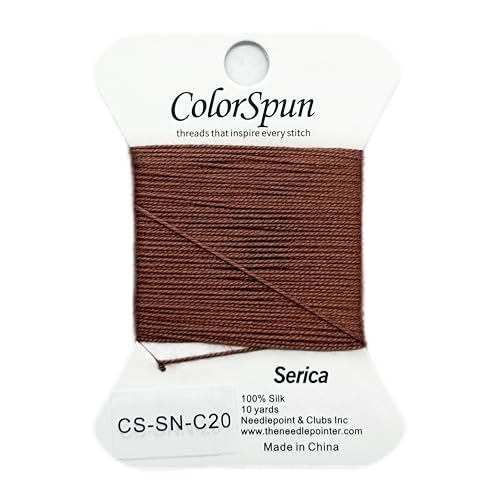 3-Strand Silk Needlepoint Thread, 10 Yard Smooth & Lustrous Silk Thread for Needlepoint, Hand Embroidery, Sewing & DIY Needlework to Family and Friends(Camel Brown) - color: Camel Brown