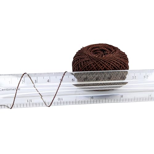 KGS Crochet Thread Cotton Yarn Balls | Size 8 | 10 Balls | 10 Grams Each Ball | Total 100 Grams of Pearl Cotton Thread for Crocheting, Cross Stitch, Needlepoint Hand Embroidery (Chocolate Brown) - color: Chocolate Brown