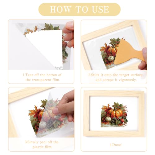 16 Pcs Fall Pumpkin Rub-On Transfers for Furniture & Crafts, 6 x 6 Inch - style: Fall Pumpkin