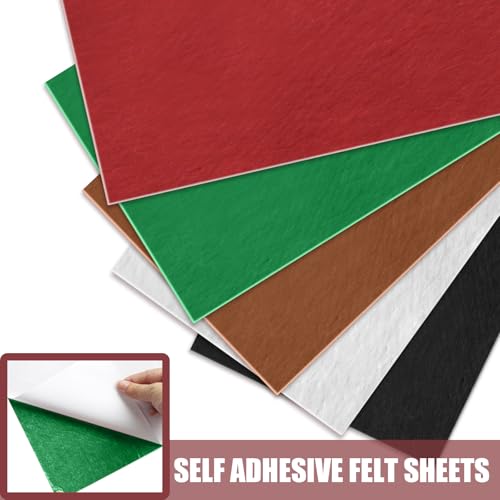 Bonsicoky Green Self Adhesive Felt Sheets, 10 Pack, A4 Size (8" x 12") - color: Green