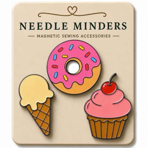 Kraftex Magnetic Needle Minder. Needleminder for Embroidery & Sewing. Cute Needlepoint Accessories. Magnetic Needle Holder for Cross Stitch. Cute Magnet Pin Gift - color: Sweets