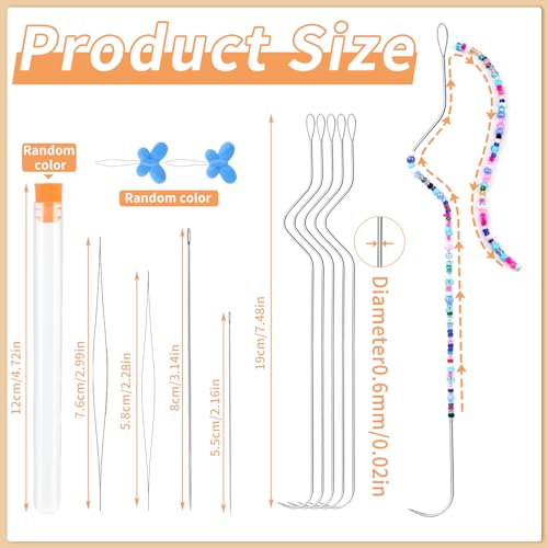 GarfxG 9 PCS Beading Needles Set, 3 Different Types Bead Spinner Needles - style: 5pcs Spinner Needles/9pcs Set