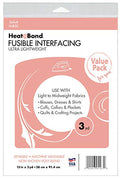 HeatnBond Ultra Lightweight Fusible Interfacing for Sewing – Iron-On Lightweight Interfacing for Blouses, Shirts & More – Non-Woven Interfacing Fabric for Sewing – Made in USA – 15" x 3 Yards