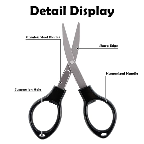 20Pcs Folding Scissors, Mini Stainless Steel Portable Craft Shears