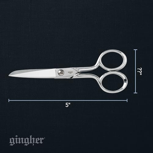 Gingher 5" Straight Fabric Scissors for Cutting Curves & Buttonholes - style: 5" Knife Edge Sewing