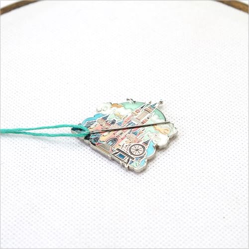 Awesome Pattern Studio Needle Minder Set - Sleeping Princess Castle Magnetic Needle Minder + 2 Needle Threaders. Enamel Pin for Cross Stitch, Embroidery and Craft - size: Sleeping Princess Castle SET #1