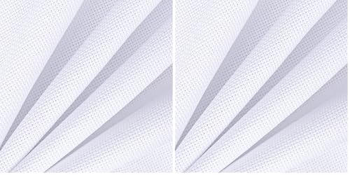 Caydo Aida Cloth 11 Count White Classic Reserve Cross Stitch Fabric Embroidery Fabric Squares 39 by 60 Inch Big Size (Pack of 2) - color: White, size: 11 Count (Pack of 2)