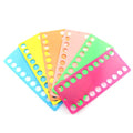Tegg Embroidery Floss Organizer 6PCS 20 Position Colorful Embroidery Thread Winding Board Cross Stitch Thread Holder Storage Tool