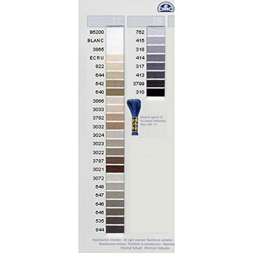 DMC 117-646 Six Stranded Cotton Embroidery Floss, Dark Beaver Gray, 8.7-Yard - color: Dark Beaver Gray, size: 8.7 yards
