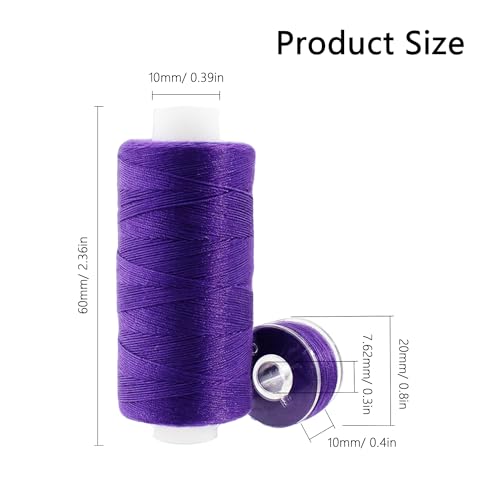 50pcs Sewing Thread Kit 25 Colors 400 Yards/Spool with Matching Prewound Bobbins Polyester Thread for Hand Embroidery Sewing Machines DIY Sew Crafts - color: 25-Colors