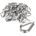 uxcell 50Pcs M5 Stainless Steel Thimble for 3/16" Dia Wire Rope, Wire Rope Cable Thimbles Rigging for Marine, Sunshade Sail, Fence - size: M5