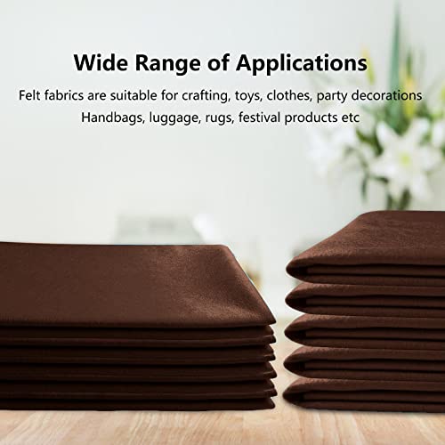 Jtnohx Color Felt Sheets 1 Square Yard Craft Felt Fabric Brown 1.4mm - color: Brown