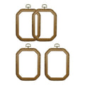 T Tulead Embroidery Hoops Rectangle 5.9"x4.45" Pack of 4 - size: Rectangle, 5.9"x4.92"