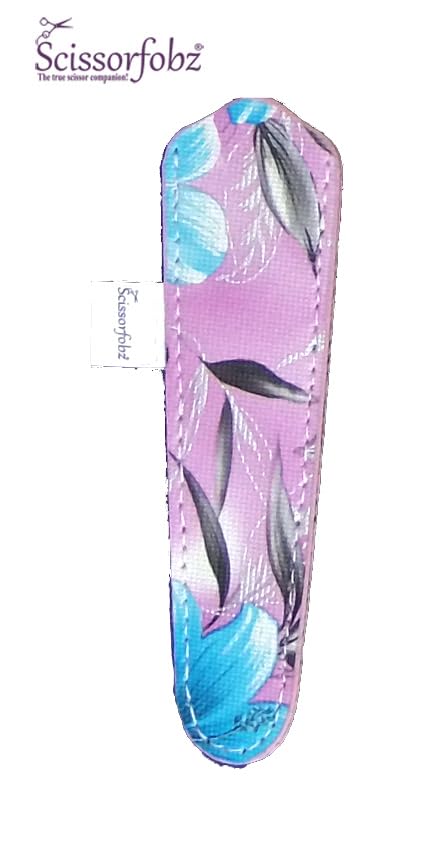 Designer Scissors Sheaths Shears Protective Covers-For Small Embroidery Scissors - Purple Tropical Flowers Design-#SS-209 - color: Purple Tropical Flowers, size: Single Small Size