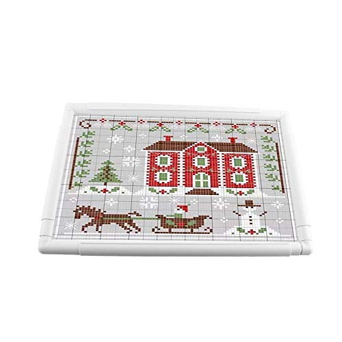Square Rectangle Plastic Clip Frame for Embroidery Cross Stitch Quilting Needlepoint Tool(43.1 x 27.9cm)