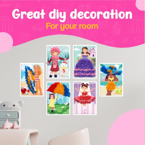 jackinthebox Poke Art Fashion Art Craft Kit for Girls, Kids, Toys, Ages 4-8 - style: Fashion