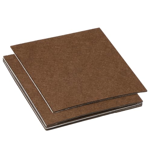PATIKIL 10x10 Inch Coffee Felt Square Furniture Pad, 5 Pack, 2mm Thickness, Anti-Scratch - color: Coffee, size: 10x10 Inch
