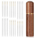 15 PCS Self Threading Needles for Hand Sewing, Easy Thread Needles for Hand Sewing with Metal Storage Tube, Stainless Steel Embroidery Sewing Needles (3.6, 3.8, 4.2 Cm)