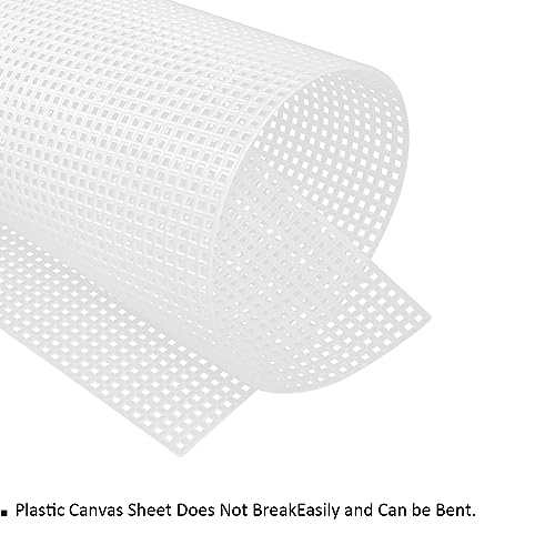 20 Pieces 7 Count Plastic Canvas Sheets, 10.2x13in Plastic Mesh Sheet - size: 10.2x13-20pcs