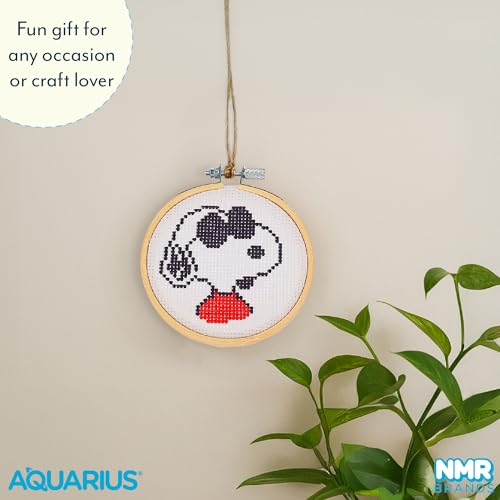 AQUARIUS Peanuts Joe Cool Small Cross Stitch Embroidery Kit for Beginners