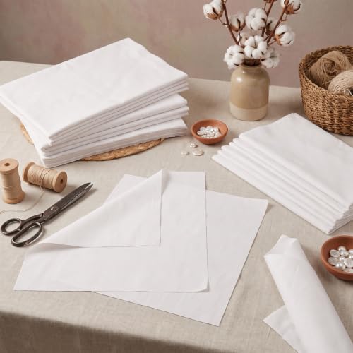 100 Pack 10-inch Cotton Fabric Squares, 10″ Precut Quilting Fabric Bundles, Solids Natural Charm Pack, for DIY, Beginners, Sewing, Craftt(Natural) - color: Natural, size: 10″