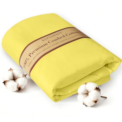 100% Combed Cotton Fabric by The Yard in Solid Color, Yellow Fabric, 13 Options, for Quilting, Sewing, Crafts, Binding, Backing and Lining (Yellow, 2 Yard pre Cut) - color: Yellow, size: 2 yard pre cut