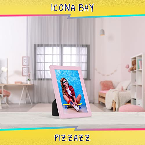 Icona Bay 4x6 Pastel Pink Picture Frame - Solid Wood, Pizzazz Collection - color: Pastel Pink, size: 4x6