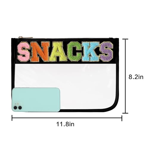 DYSHAYEN Clear Snacks Bag for Travel - color: Black-Snacks