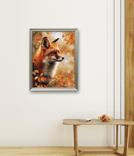 Leczany Cross Stitch Stamped Kits for Beginners Adults Patterns Craft Kit Needlepoint Full Range of Embroidery Starter Kits DIY 11CT 3 Strands | Fox 13×17.7 inches - color: 11CT Stamped kits,Fox 13×17.7 inches