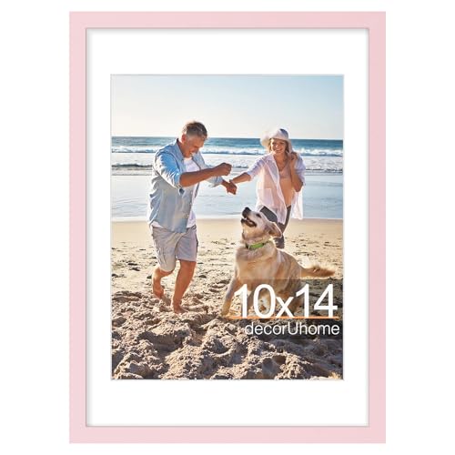 decorUhome 10x14 Picture Frame Fits 8.5x11 Certificate with Mat, Pink - color: Pink, size: 10x14