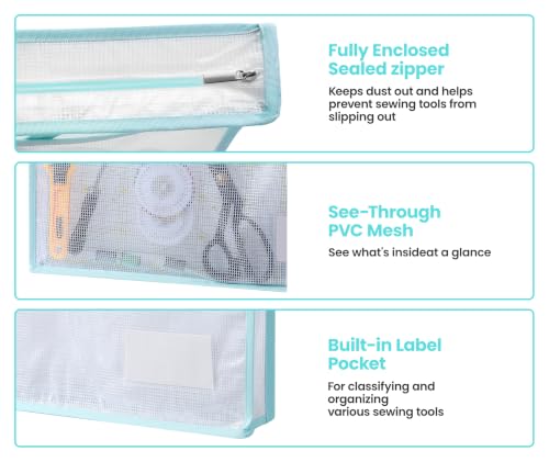Coorganisers 6 PCS Sew Project Bags for Quilting, Needlepoint Project Bag