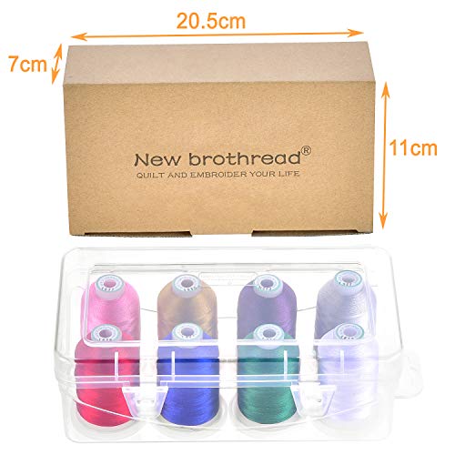 New brothread 8 Spools Embroidery Machine Thread with Box -Christmas Color - color: Christmas Color