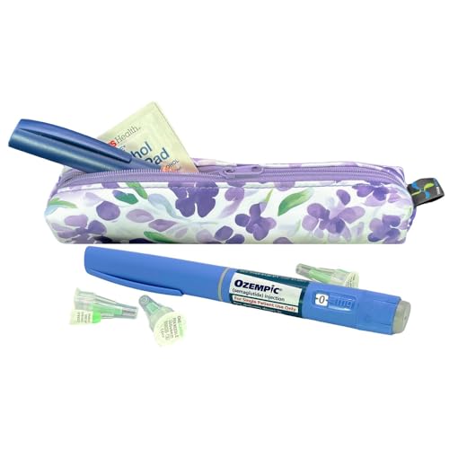 Sugar Medical MedMate GLP-1 & Insulin Pen Travel Case for 2 Pens - color: Tessa Floral