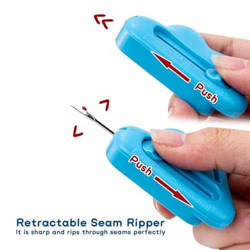 BlingKingdom 2pcs Magnetic Seam Guides for Sewing Machine, and Seam Ripper