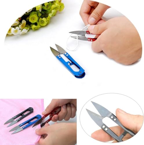 UCEC 24Pk Thread Cutter Snips, Mini Sewing Scissors for Crochet Embroidery - color: 24pack Red+blue+navy Blue