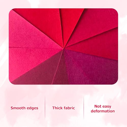 30Pcs Stiff Felt Sheets, 1mm Thick Felt Fabric Squares for Sewing & DIY - color: Red Series