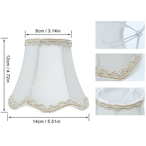 Fuloon Modern European Style Droplight Wall Lamp Candle Chandelier Lamp Shade 6 pcs Set (White) - color: White, size: 6 Pack