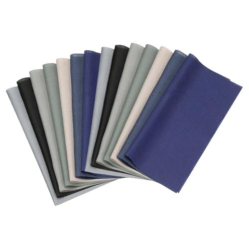 PATIKIL Cotton Fabric Bundles, 14 Pcs 8 x 8 Inch Fat Quarter Solid Color Precut Fabric Squares for Sewing Patchwork Quilting DIY Crafts, Blue Grey - color: Blue Grey, size: 8 x 8 Inch
